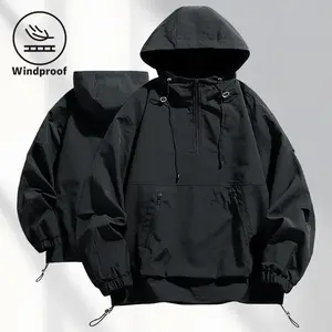 Men’s 2025 Spring–Autumn New Workwear Softshell Jacket with Hood