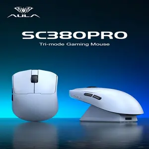 Aula SC800/SC380PRO Wireless Gaming Mouse, 37g Lightweight, Adjustable 26,000, 8k Polling Rate, PAW3395, Programmable Buttons, On-Board Memory, 250mAh Battery, PC/MAC/Linux