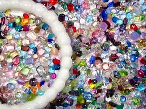 Color Storm Mixed Crystal Glass Clear Pointed Back Rhinestones For Nails Art and DIY