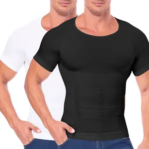 CATTIBOR Menswear 1/2/3/4 Pack Men Shaping Shirts Body Shaper,Men Short Sleeve Shirt,Men Sport Vest GYM Fitness Excercise Tanks Tops,Menswear For Daily Life