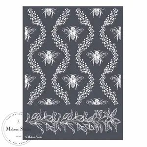 Bee and Vine - Mesh Stencil 9x12