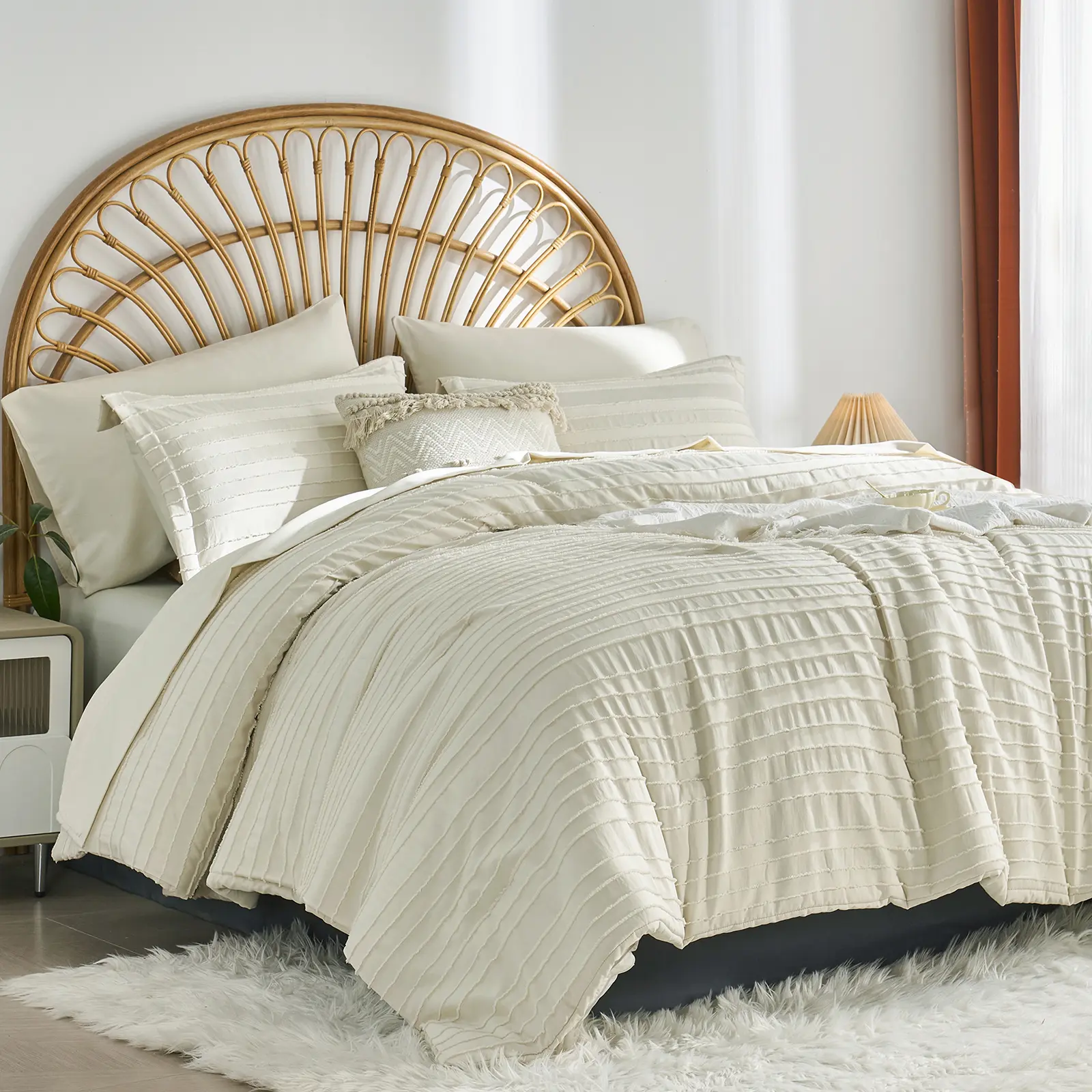 7-Piece Comforter Set Luxury Bed in a Bag Bedding Set