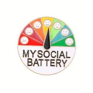 My Social Battery adjustable meter mood enamel Pin