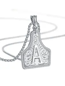 Western Cowgirl Initial Necklace for Women, Cattle Tag Initial Pendant Necklace, Western Charm Jewelry Gift for Women Men
