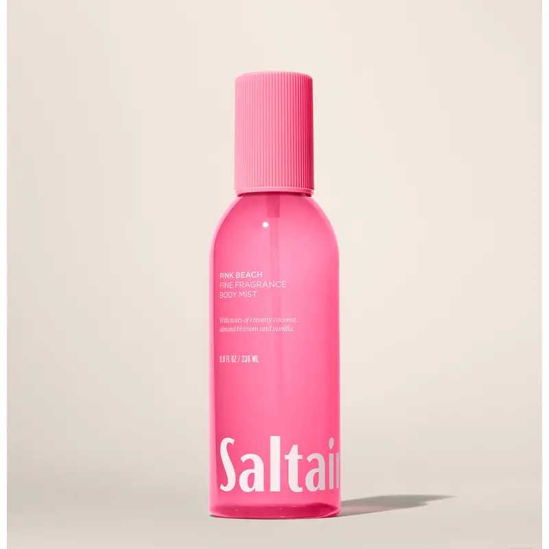 Saltair Pink Beach Body Mist – Hair & Body Fragrance Mist – Coconut, Almond Blossom & Vanilla – 8 fl oz