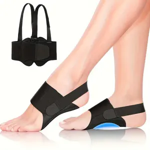 1 Pair of Black Arch Supports Foot Arch Corrector Soft Comfortable for Low Arch Flat Feet with Buckle Closure 2026 Healthcare