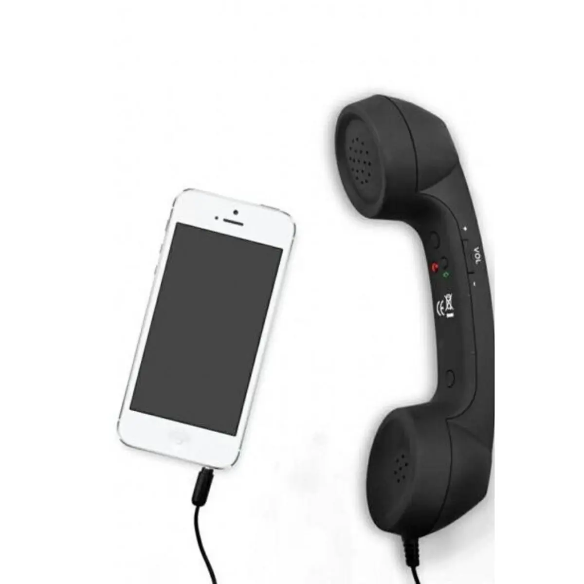Retro Telephone Handset, Retro Telephone, 2026 New Model Bluetooth Wireless Portable Retro Telephone Handset, Retro Telephone To Landline Adapter, Connectable To Mobile Phones, with Answer Button, Microphone Speaker (black), Home