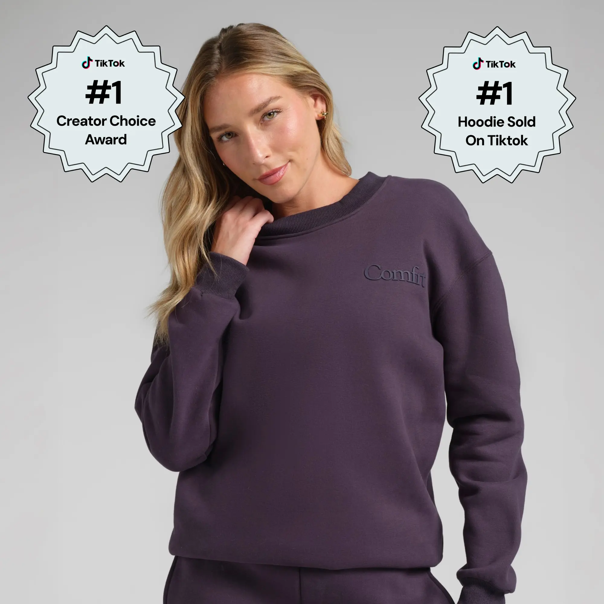 Comfrt | Minimalist Crew | Oversized Heavyweight Fleece Soft Crewneck Sweatshirt