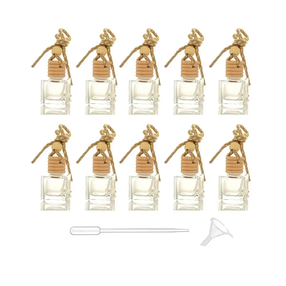 10 Packs   Diffuser Hanging Empty Glass Perfume Bottle Essential Oils Diffuser Bottles Automotive Interior Ornaments   Pendant Decoration