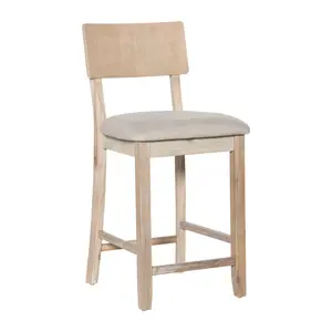 Linon Home Peta Kitchen Counter Stool W/ Back &Padded Seat