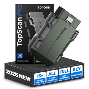 TOPDON Topscan Pro Key Programming Code Reader Max Bidirectional Control OBD2 Car Scanner, 13+ Reset All-purpose Car Diagnostic Instrument