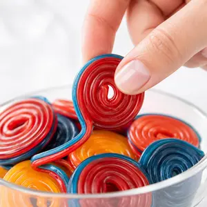 Dual Flavor Licorice Wheel Candy | Dual Line 16 oz (1 LB) Bag | Bulk Candy