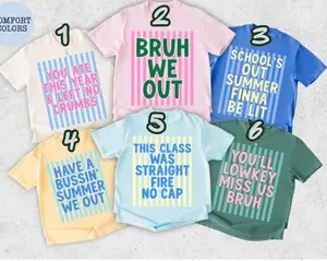Last Day of School Teacher Shirt Comfort Colors, Bruh We Out Tee, Teacher Summer Shirts, Teacher Team Shirt, Matching Teacher Tees, End of Year Teacher Gift, Full Size, Full Color
