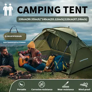 Olymmons Camping Tent 1 to 2 Person, Backpacking Tent Waterproof & Windproof, Ultralight Portable Tent forCamping, Hiking, Outdoor,Party,Beach,Lightweight for Adults Kids Scouts Easy Setup family