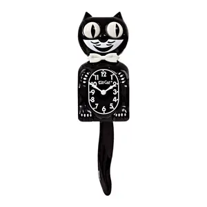 Original Kit-Cat Klock “Classic Black” Novelty Moving Pendulum Wall Clock by California Clock Company - BC-1