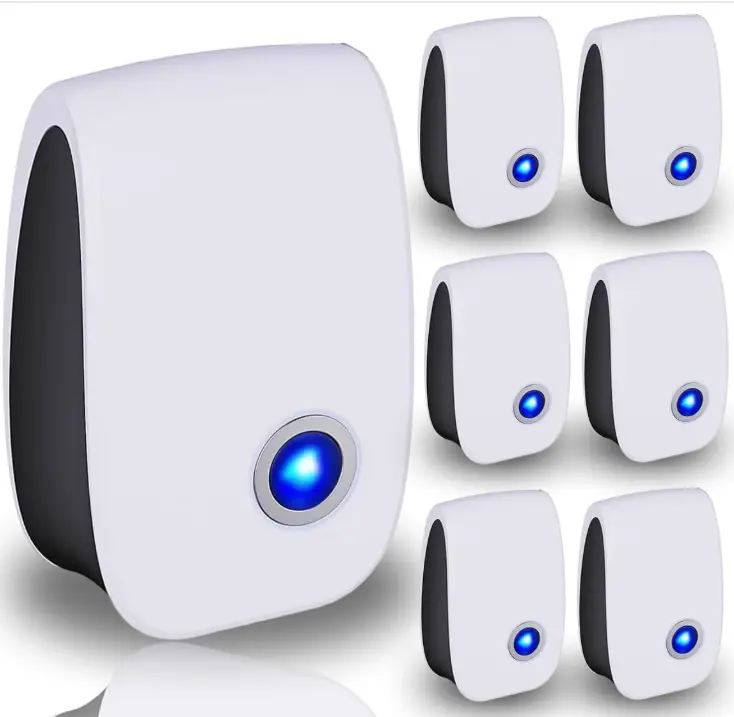 Ultrasonic Pest Control Indoor, Pest Repellent for Rodents, Mosquitoes, Ants, Cockroaches, Rat, Mice, Fleas, Beetles and Other Insects, Non-Toxic, Safe for Humans, Home, Office, Hotel (6 Packs)