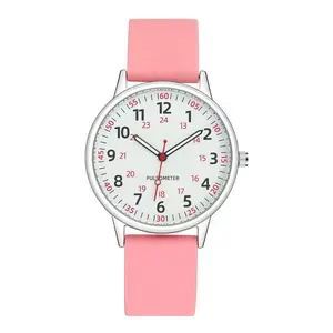Women's nurse watch, waterproof faux silicone strap, clear second hand, suitable for nurses and medical staff, easy-to-read dial, adjustable silicone strap, stylish and practical, suitable for daily work and medical shifts, durable and skin-friendly.