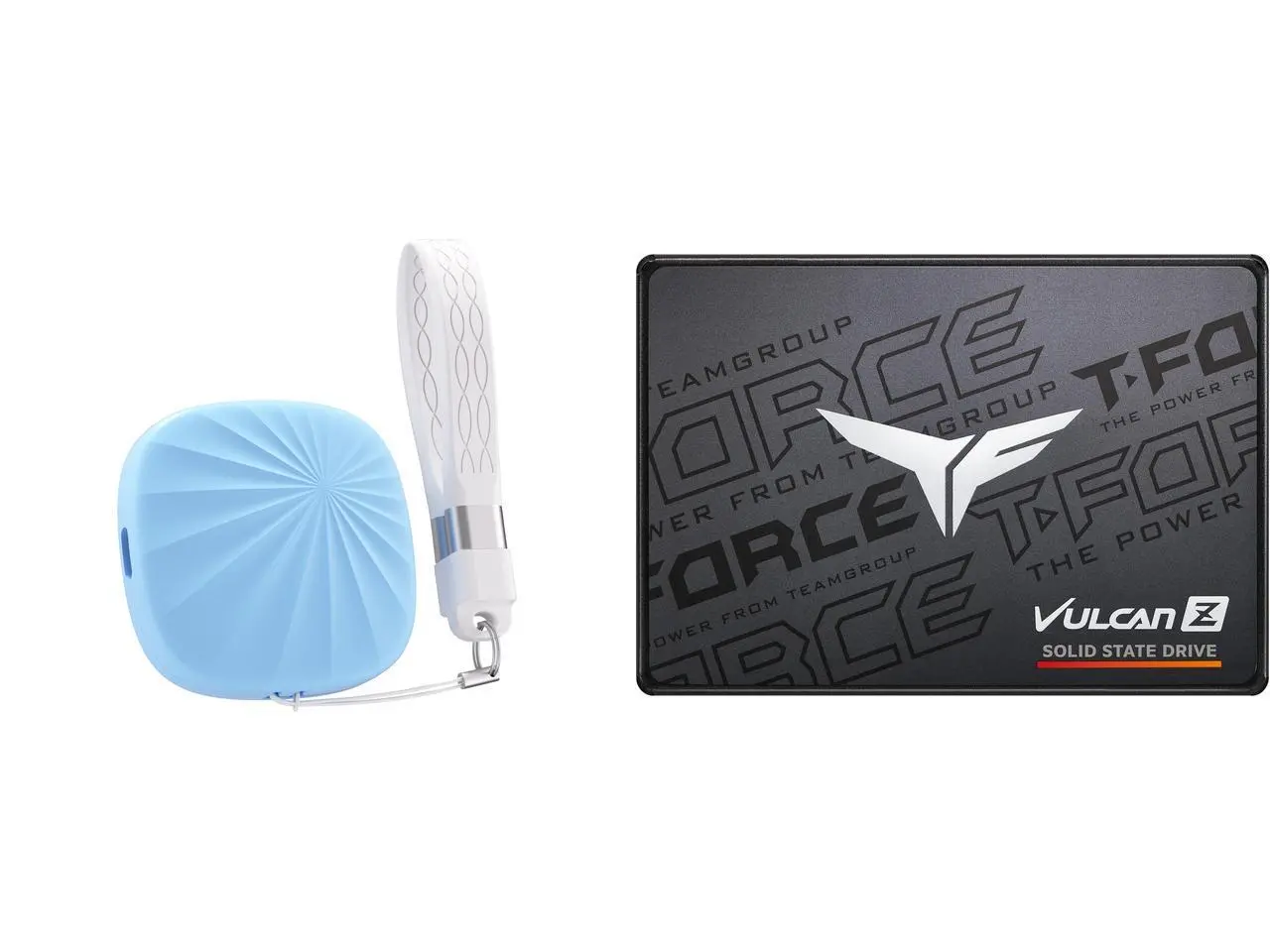 Nusyn 1TB NSP30 Portable SSD, 1050MB/s, USB 3.2 Gen2, USB-C, Plug & Play, Windows/macOS/Linux/Android/iOS - Blue (NSP30B1T) Team Group T-FORCE VULCAN Z 512GB SATA III 3D NAND Internal SSD (T253TZ512G0C101)