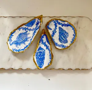 Blue Shell Oyster Shell Ring Dish