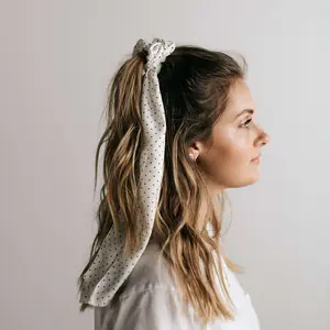 Polka Dot Scrunchie Scarf