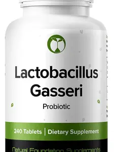 Lactobacillus Gasseri Probiotic Supplement 240 Tablets 3 Billion CFU Probiotics for Men & Women Supports Intestinal Digestive & Gut Health Made in The USA (240, Lactobacillus Gasseri) Edible Fitness