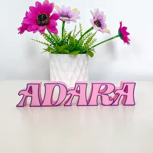 Personalized Name Desk Plaque - 3D printed name nursery - Custom Kids name sign for bedroom decorations - Personalized gifts - Desk decor accessories