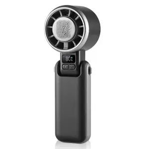 One Pack USB Rechargeable Personal Fan, Portable Handheld Fan with Cooling Plate. Foldable Mini Pocket Fan with LED Battery Display for Daily Commute & Outdoor Trips.