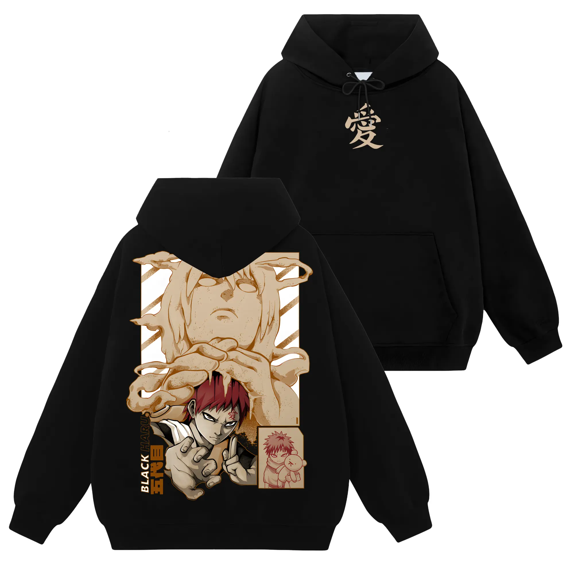 [Shinobi Shop] Limited Gaara Kazekage Hokage Shukaku - Naruto Shippuden #186 Hoodie T-Shirt Sweatshirt, Retro Vintage Unisex Graphic 90s Cotton, Gift For Wibu, Anime Manga Y2K Streetwear Apparel Everyday