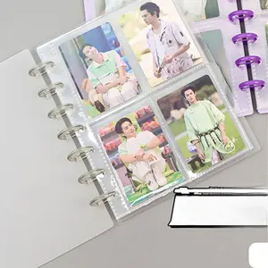 Photo Album Clear Loose Leaf 4-Grid 20 Pages Photocard Binder,Photo Booth For Family Albums and Photo Collections Organize Memories Display Photos Decor