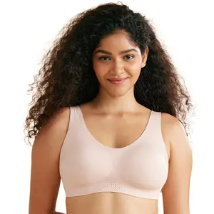 Momcozy Seamless Bra for Women, EB007 Comfort Soft Support Bra, Wireless Full-Coverage Everyday Bra Invisible Bralette 1 Pack Womenswear Underwear Lady Comfortable Basic Sexy Minimalist maternity  undies
