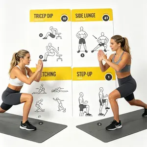 Skip The Gym, Use These Cards!  Bodyweight Workouts For Every Level，deck of death fitness cards，workout journal，workout cards，exercise cards