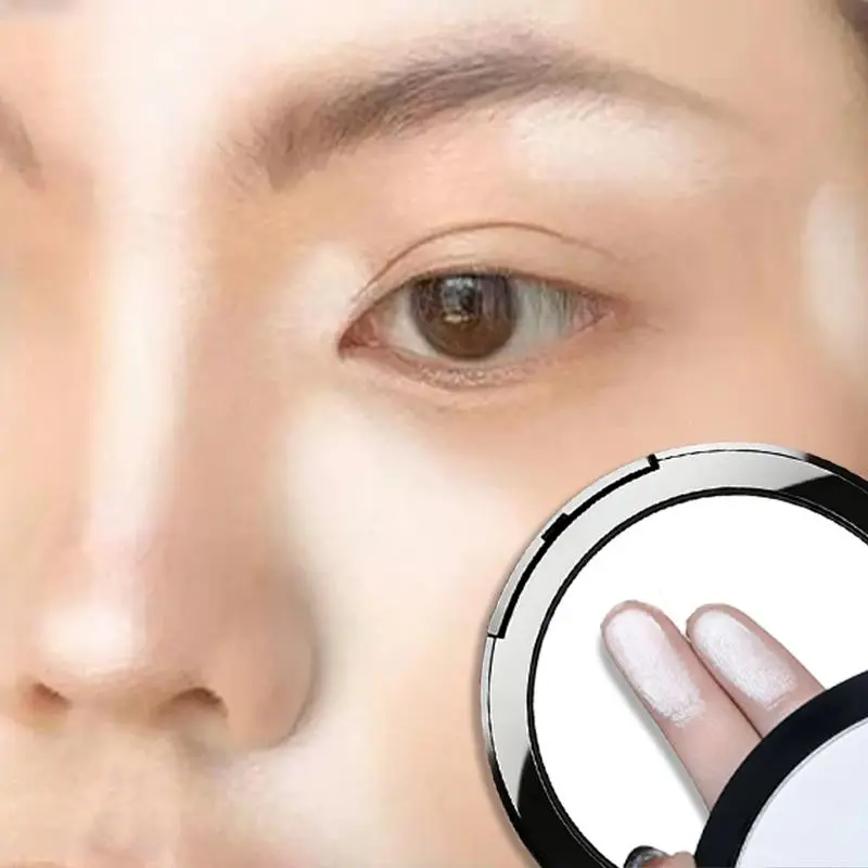 Natural Matte Pressed Powder Oil Control Setting Powder Transparent Brighten Whitening Face Foundation Compact Concealer Makeup