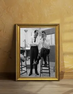 Frank Sinatra-Dean Martin Vintage Framed Wall Art, Frank Sinatra Black And White 