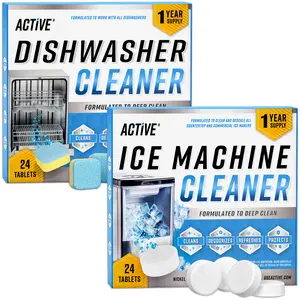 ACTIVE Ice Machine Cleaner Tablets & Dishwasher Cleaner Bundle