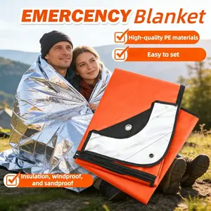 Survival Blanket 60x83 Inches, Multifunctional Reflective Warmth Blanket, Sandproof, Ideal for Camping Hiking Outdoor Activities