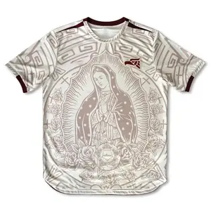 2025 Mexico Guadalupe Pink/White/Mint Color Soccer Jersey, Unisex Soccer Jersey For Couple Matching, Vintage Streetwear Soccer Jersey, Perfect Gifts, Sports Top, Gym Athletic Clothes