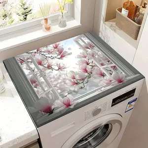 1pc Washing Machine Cover Sun Protection Pad, Household Dust Cover, Home Use Roller Automatic Washer Protector, Durable & Stylish Design, Easy Installation