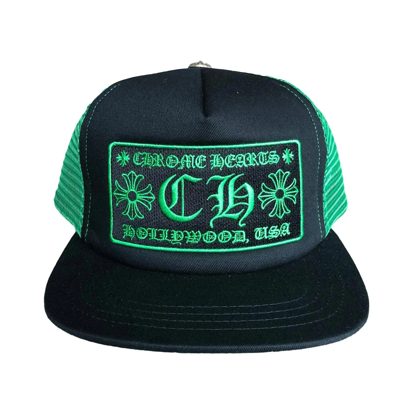 1195894 Chrome Hearts CH Hollywood Trucker Hat Black Green