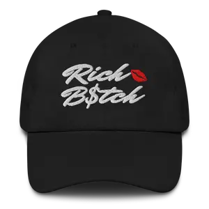 "Rich B$tch" Cotton Dad Hat with Buckle Closure
