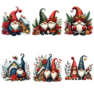 Winter Holiday Christmas Elf Heat Transfer Vinyl Set, Snowflake Gnome & Gingerbread House Designs, DIY Crafts, Handmade Crafts, Gifts, Home Decor