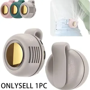 Portable Silent Mini Bladeless Electric Fan,Adjustable 3-speed Suspended Waist Fans,Phone Cooling Fan,Personal Fan,Rotating BodyFan Suitable for Outdoor Travel,fathersdaygift,rechargeable personal fan,handheld turbo fan,Perfect Gift