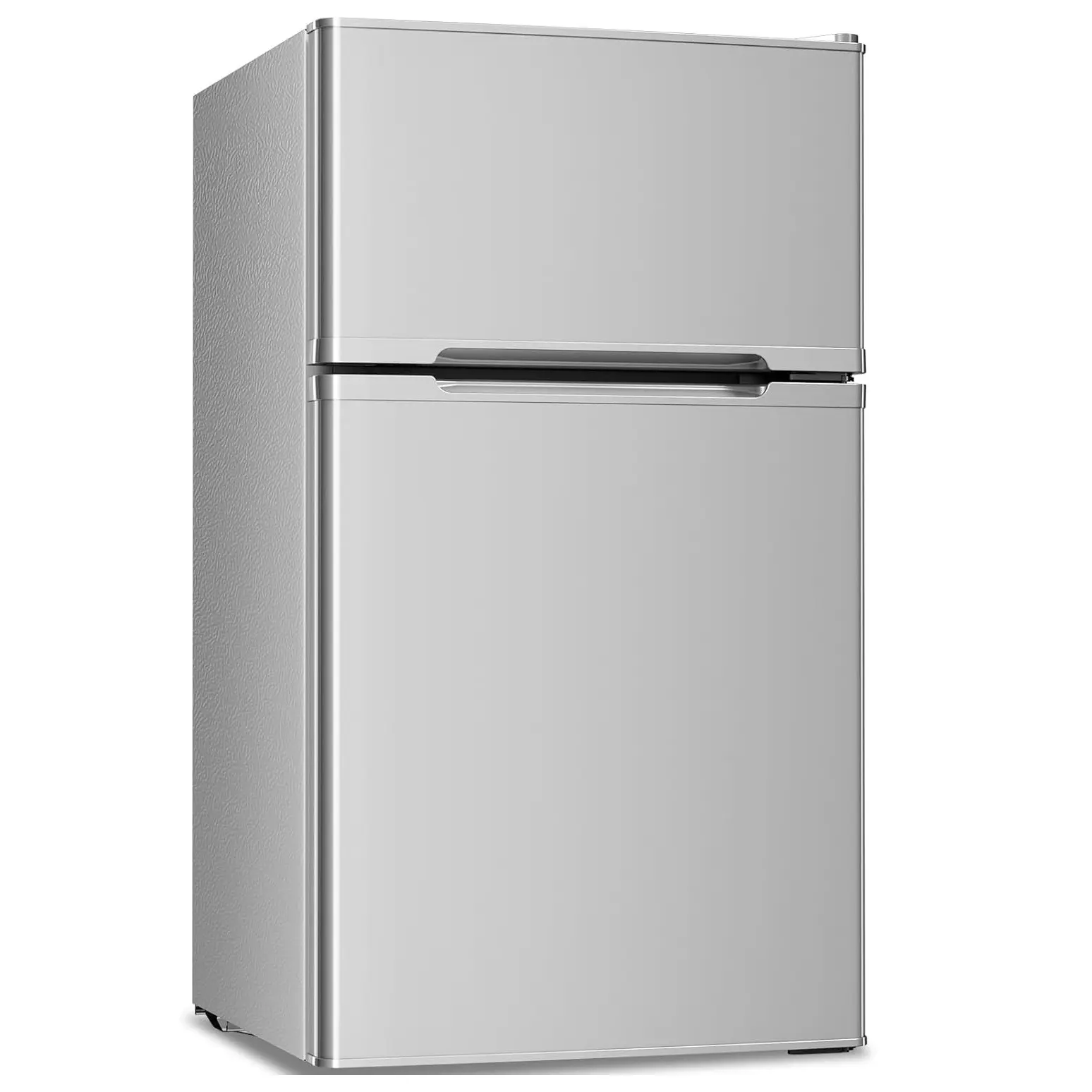 Mini Compact Refrigerator, 3.2 Cu.Ft. Separate Freezer Double 2-Door Adjustable Removable Shelves For Basement/Apartment/Dorm/Office,GREY summerwins,summerwins
