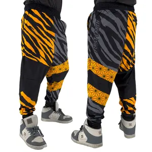 Sacred Stripes - UV - Velvet Harem Joggers