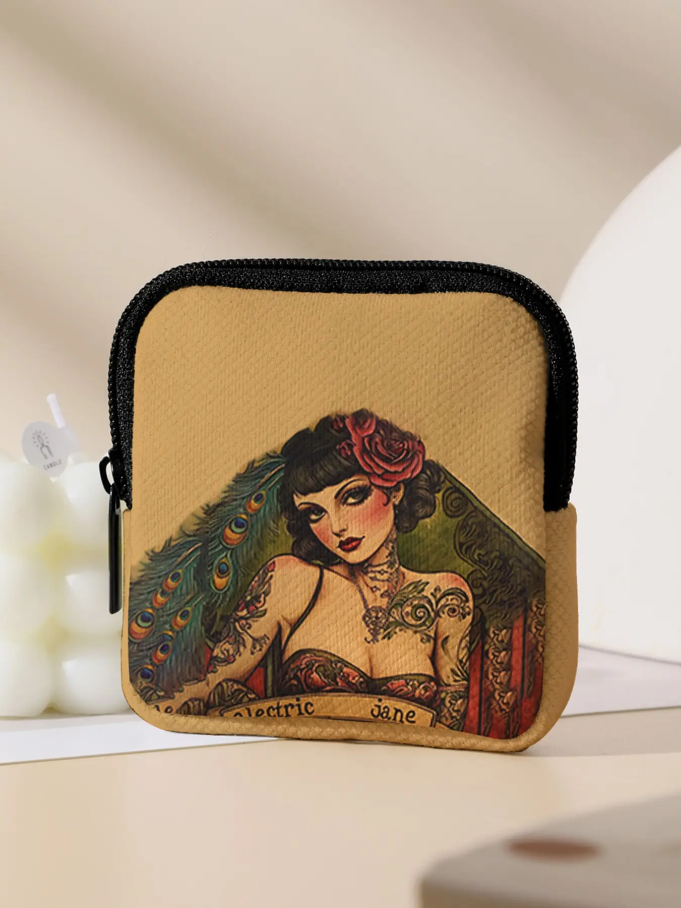 Girls' Patterned Coin Wallet, Casual Trendy Wallet, Durable Fashion Wallet, Fashionable Wallet, Multifunctional Storage Bag, Durable Polyester, Digital Printing, Key Card Holder, Ideal Gift