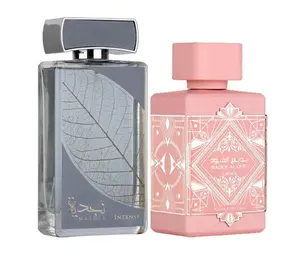 Lattafa Badee Al Oud Noble Blush + Lattafa Najdia Intense 3.4 Oz EDP Spray Each Bundle