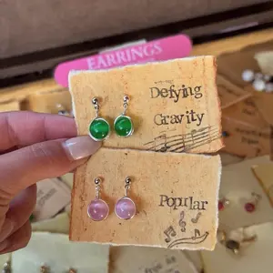 Wicked Earrings Elphaba & Glinda Defying Gravity Popular Handmade Jewelry for Wicked Movie Fans