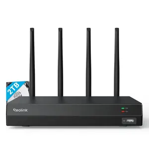 Reolink RLN12W 16CH 4K WRiFi 6 NVR Dual Band 2.4/5GHz Built-in 2TB HDD 24/7 Recording Security System for 16MP/12MP/8MP/5MP/4MP Cameras
