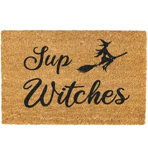 Sup witches doormat, Spooky Season Door mat, Halloween Decorations, Welcome Mat, Funny Door mat