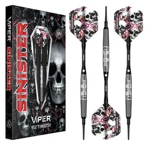 Viper Sinister Tungsten Soft Tip Dart Set - Double Knurl Grip Styles Precision