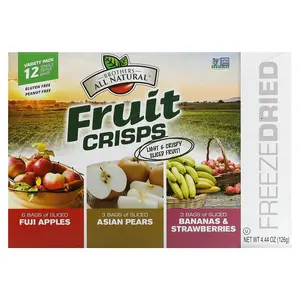 Brothers-All-Natural Fruit Crisps Variety Pack, 12 Single Serve Bags, 0.35 oz (10 g) Each